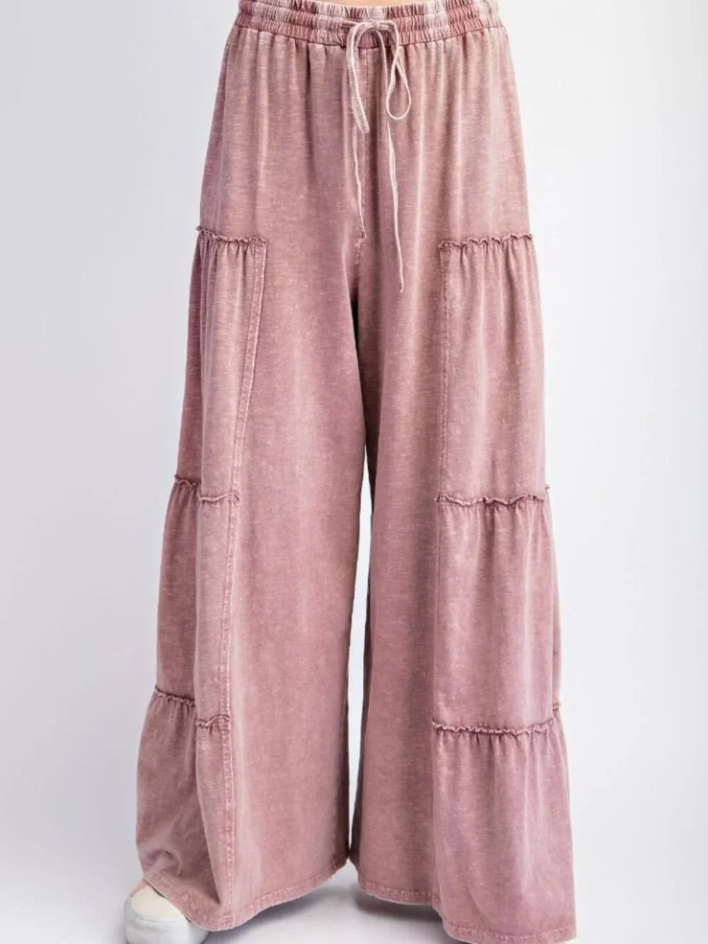 EASEL MINERAL WASHED TIERED PANT - Picture 1 of 3